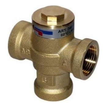 Антиконденсационный термоклапан BRV 1″ (внутренняя резьба), 45 °C, серия 740, для твердотопливных котлов